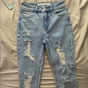 Slightly ripped jeans